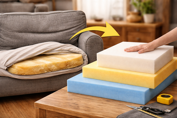 ¿Cada cuánto tiempo hay que cambiar la gomaespuma de un sofá o un cojín?
